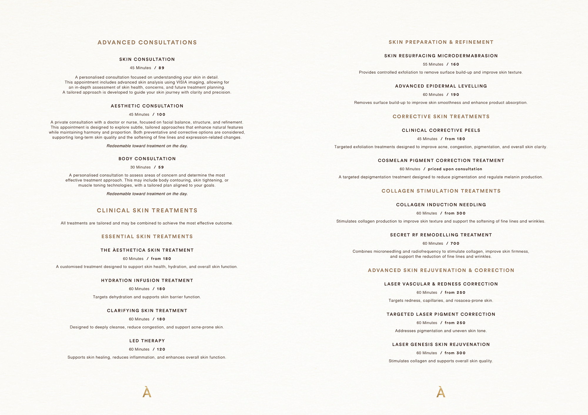 Treatment Menu Part 2